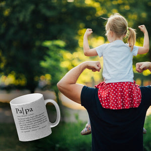 Papa Kaffeebecher mit lustiger Worterklärung