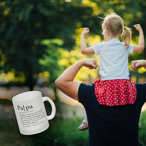 Papa Kaffeebecher mit lustiger Worterklärung