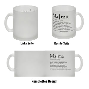 Mama Kaffeebecher mit lustiger Worterklärung
