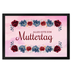 Muttertag Fussmatte mit Blumengruß und besten Wünschen