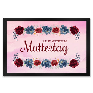 Muttertag Fussmatte mit Blumengruß und besten Wünschen