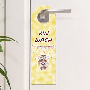 Reh Mama und Rehkitz Türhänger - Baby schläft oder ist wach