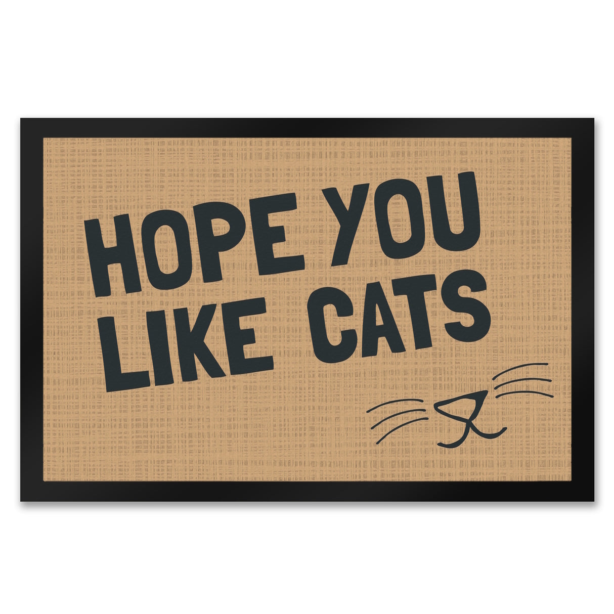 Fußmatte Hope you like cats mit Katzengesicht - Türmatte Kater Haustier