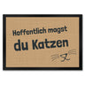 Fußmatte Hope you like cats mit Katzengesicht - Türmatte Kater Haustier