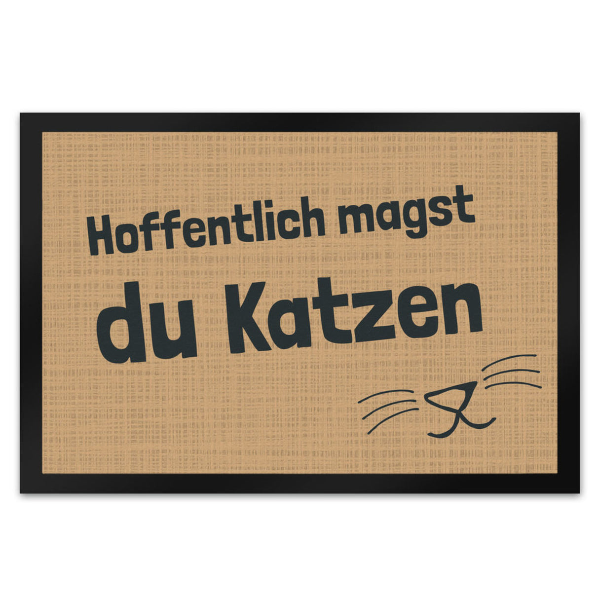 Fußmatte Hope you like cats mit Katzengesicht - Türmatte Kater Haustier