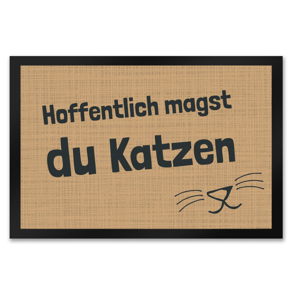 Fußmatte Hope you like cats mit Katzengesicht - Türmatte Kater Haustier