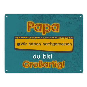 Papa du bist großartig Metallschild