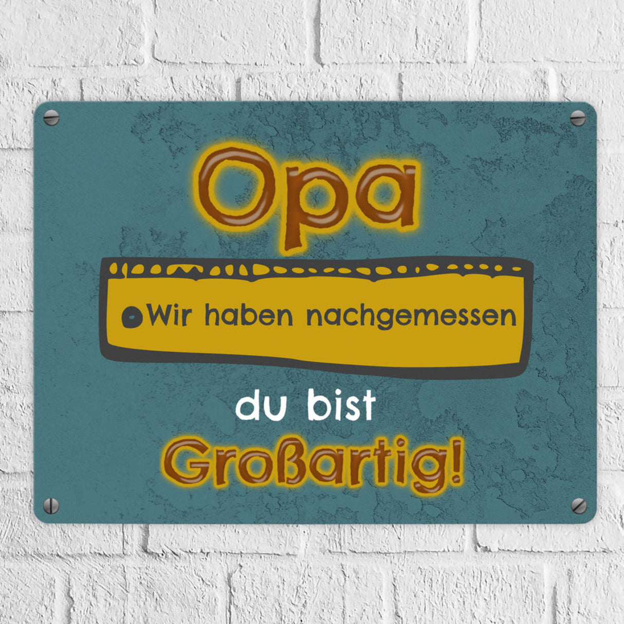 Papa du bist großartig Metallschild