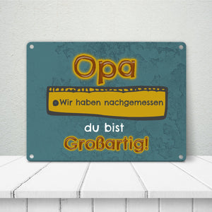 Papa du bist großartig Metallschild