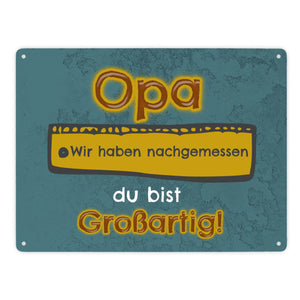 Papa du bist großartig Metallschild