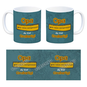 Kaffeebecher Papa du bist großartig - Meterstab Vatertag Geschenk