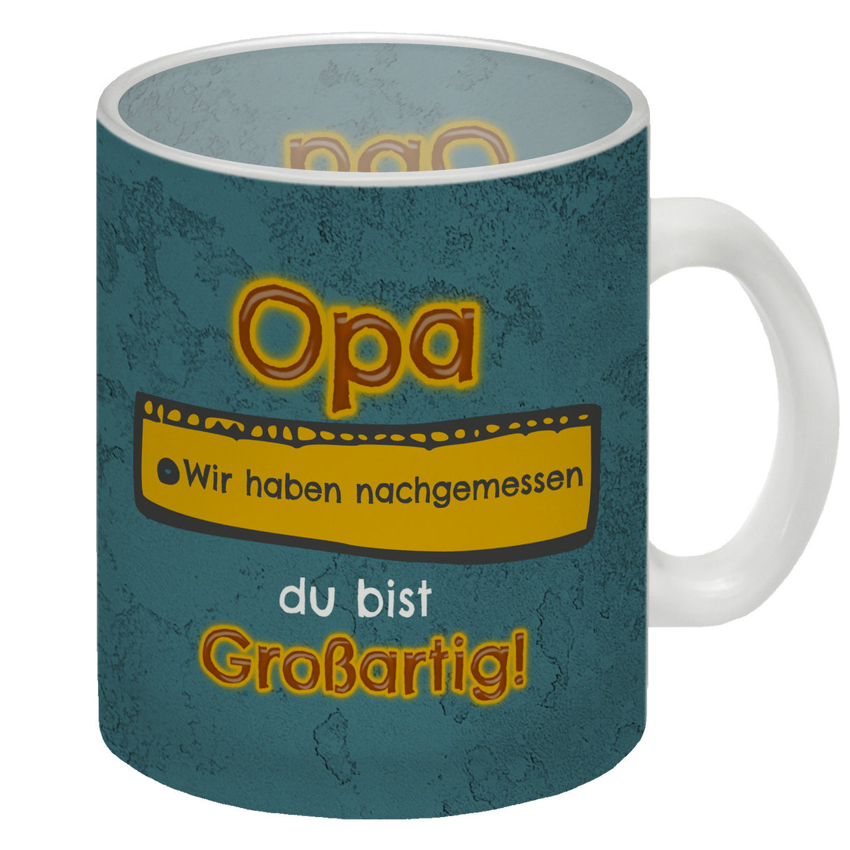 Kaffeebecher Papa du bist großartig - Meterstab Vatertag Geschenk