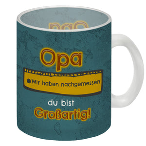 Kaffeebecher Papa du bist großartig - Meterstab Vatertag Geschenk
