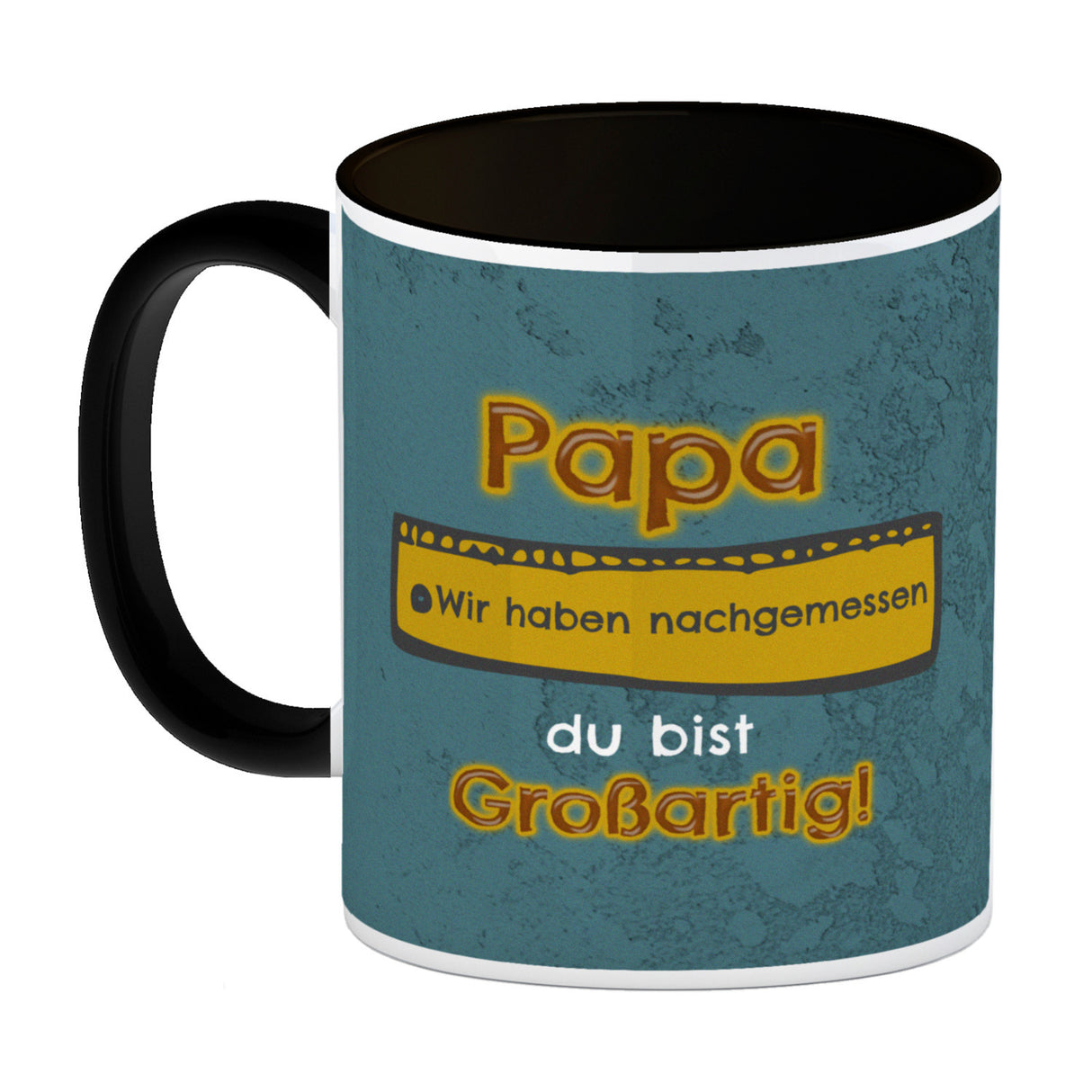 Kaffeebecher Papa du bist großartig - Meterstab Vatertag Geschenk