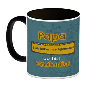 Kaffeebecher Papa du bist großartig - Meterstab Vatertag Geschenk