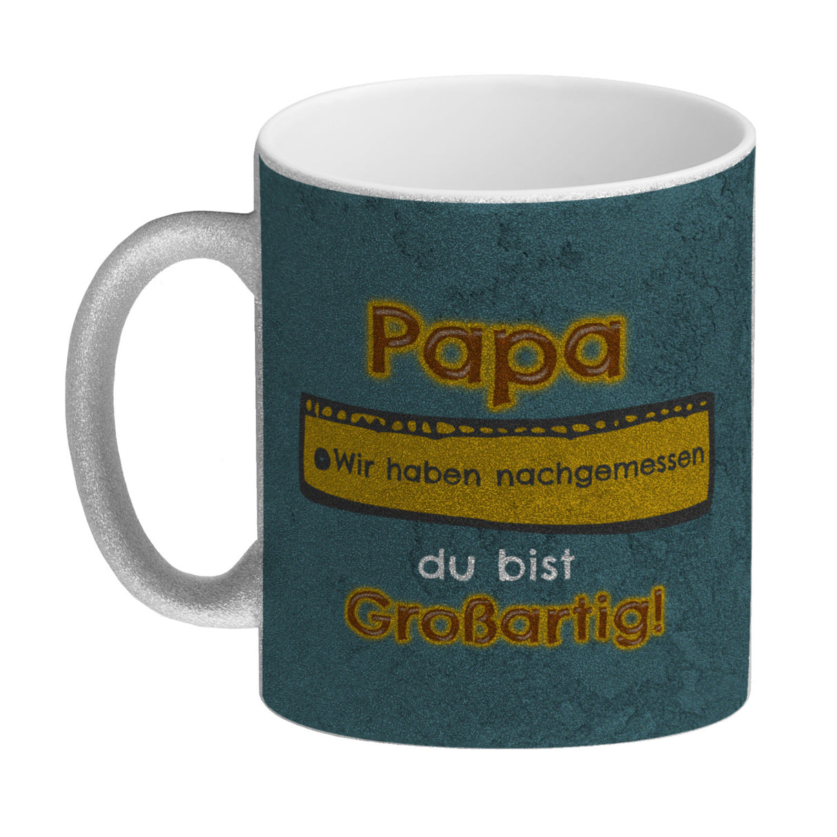 Kaffeebecher Papa du bist großartig - Meterstab Vatertag Geschenk