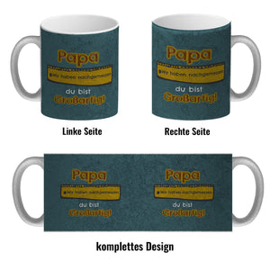 Kaffeebecher Papa du bist großartig - Meterstab Vatertag Geschenk