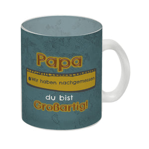 Kaffeebecher Papa du bist großartig - Meterstab Vatertag Geschenk