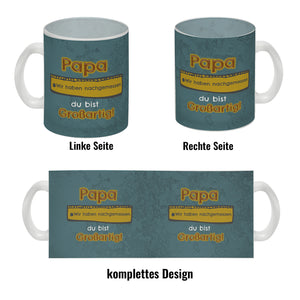 Kaffeebecher Papa du bist großartig - Meterstab Vatertag Geschenk