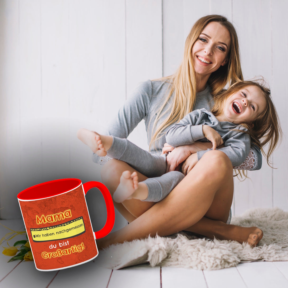 Kaffeebecher Mama du bist großartig - Meterstab Muttertag Geschenk