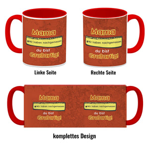 Kaffeebecher Mama du bist großartig - Meterstab Muttertag Geschenk