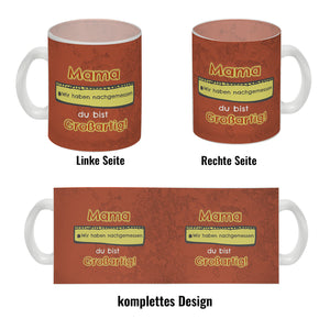 Kaffeebecher Mama du bist großartig - Meterstab Muttertag Geschenk