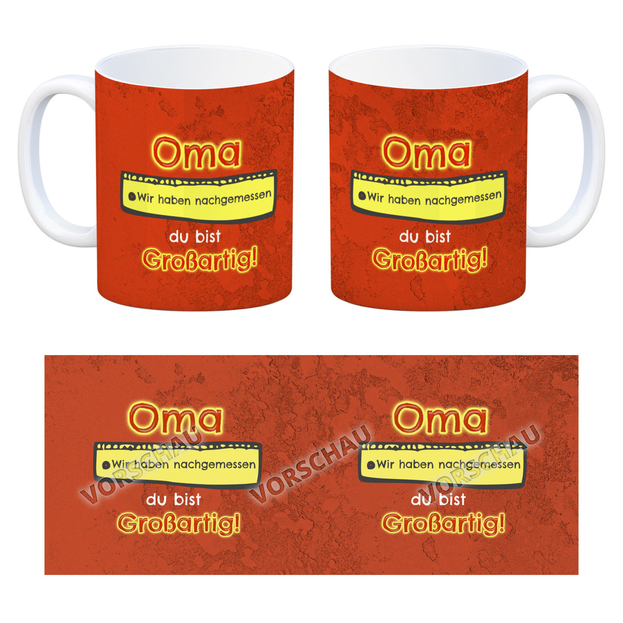Kaffeebecher Mama du bist großartig - Meterstab Muttertag Geschenk