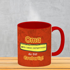 Kaffeebecher Mama du bist großartig - Meterstab Muttertag Geschenk