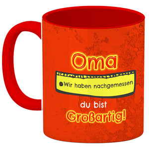 Kaffeebecher Mama du bist großartig - Meterstab Muttertag Geschenk