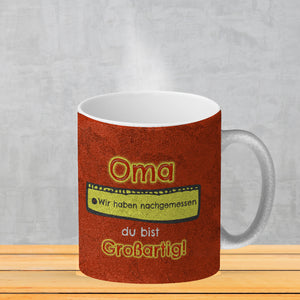 Kaffeebecher Mama du bist großartig - Meterstab Muttertag Geschenk