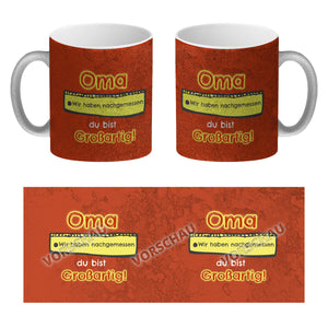 Kaffeebecher Mama du bist großartig - Meterstab Muttertag Geschenk