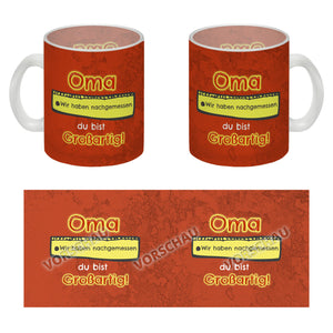 Kaffeebecher Mama du bist großartig - Meterstab Muttertag Geschenk