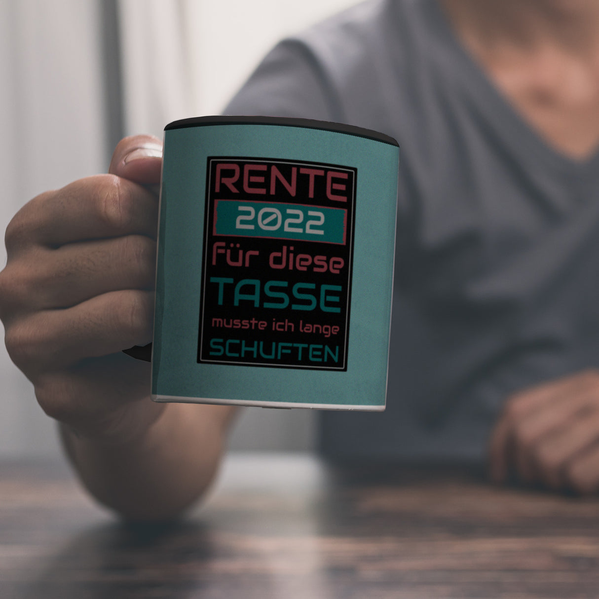 Rente 2021 Kaffeebecher - dafür musste ich lange arbeiten - Vintage Tasse bedruckt