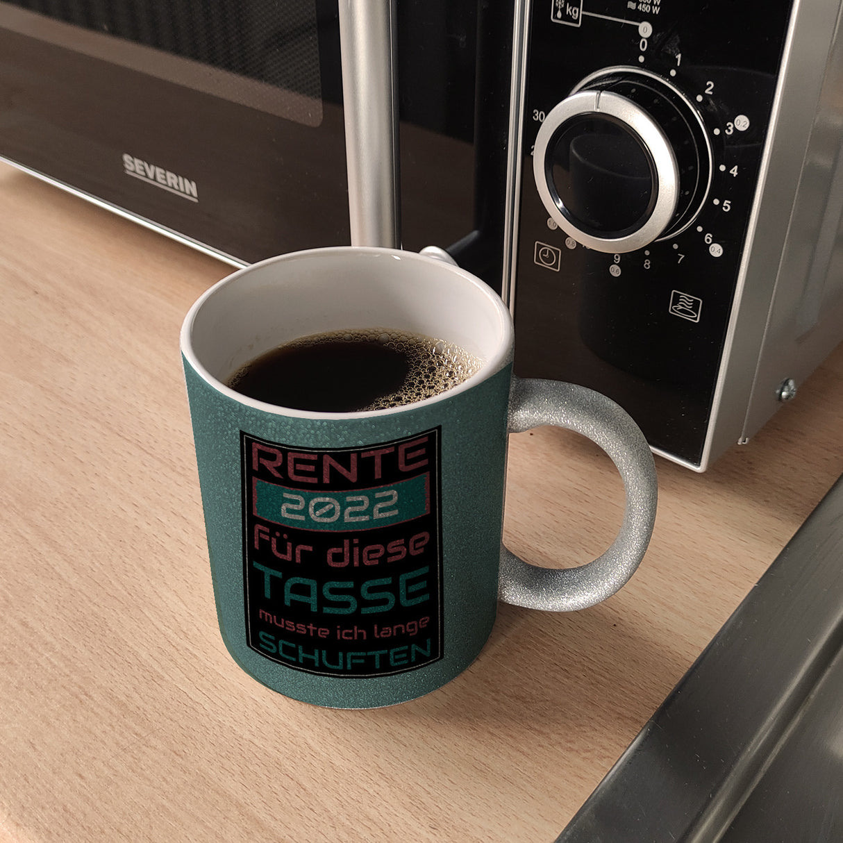 Rente 2021 Kaffeebecher - dafür musste ich lange arbeiten - Vintage Tasse bedruckt