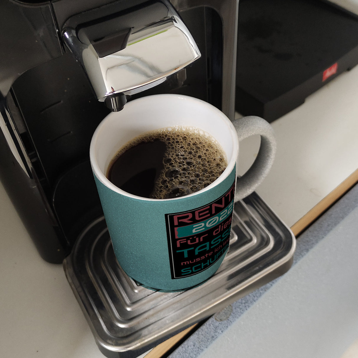Rente 2021 Kaffeebecher - dafür musste ich lange arbeiten - Vintage Tasse bedruckt