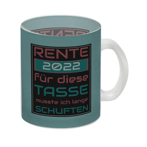 Rente 2021 Kaffeebecher - dafür musste ich lange arbeiten - Vintage Tasse bedruckt