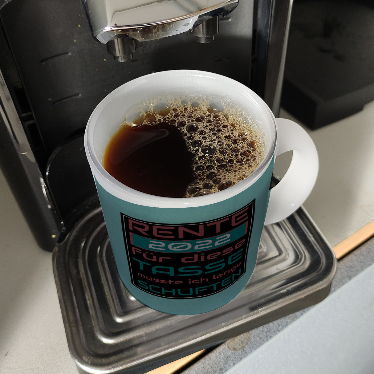 Rente 2021 Kaffeebecher - dafür musste ich lange arbeiten - Vintage Tasse bedruckt
