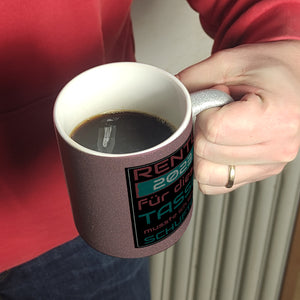 Rente 2023 Kaffeebecher - dafür musste ich lange arbeiten - Vintage Tasse bedruckt