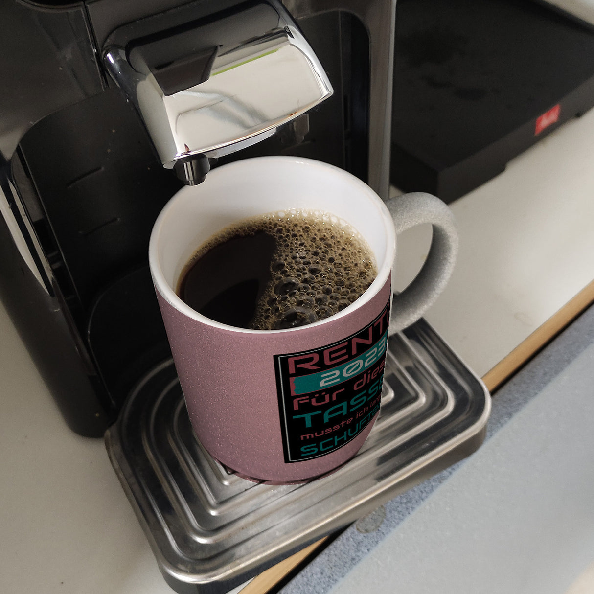 Rente 2023 Kaffeebecher - dafür musste ich lange arbeiten - Vintage Tasse bedruckt