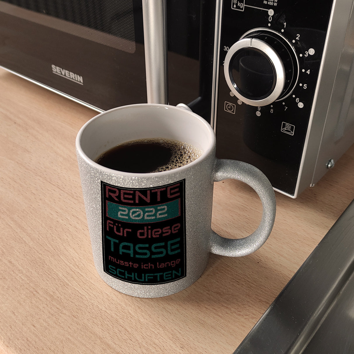 Rente 2022 Kaffeebecher - dafür musste ich lange arbeiten - Vintage Tasse bedruckt