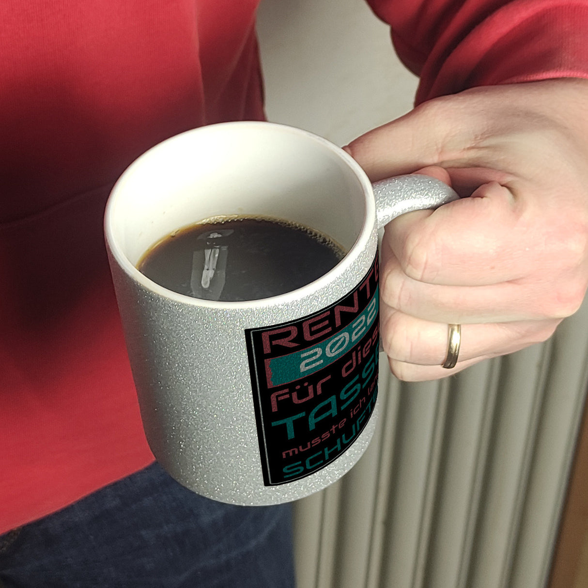 Rente 2022 Kaffeebecher - dafür musste ich lange arbeiten - Vintage Tasse bedruckt