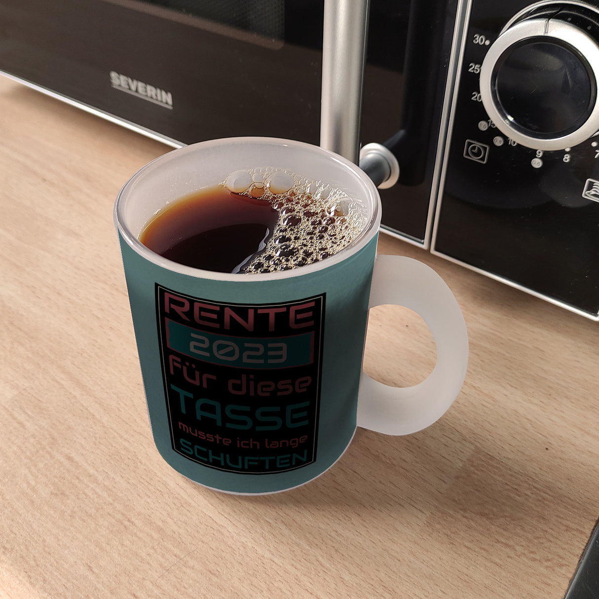 Rente 2023 Kaffeebecher - dafür musste ich lange arbeiten - Vintage Tasse bedruckt