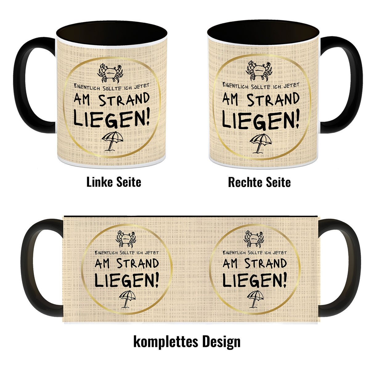 Eigentlich sollte ich jetzt am Strand liegen Kaffeebecher