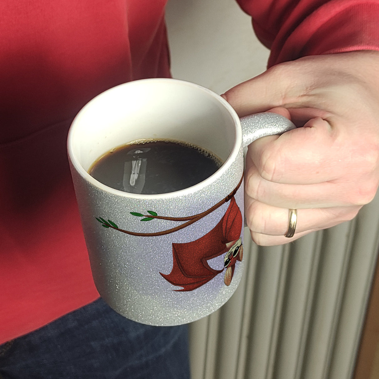 Ich liebe es abzuhängen Kaffeebecher mit lustiger Fledermaus