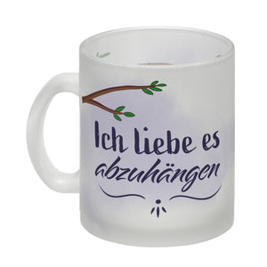 Ich liebe es abzuhängen Kaffeebecher mit lustiger Fledermaus