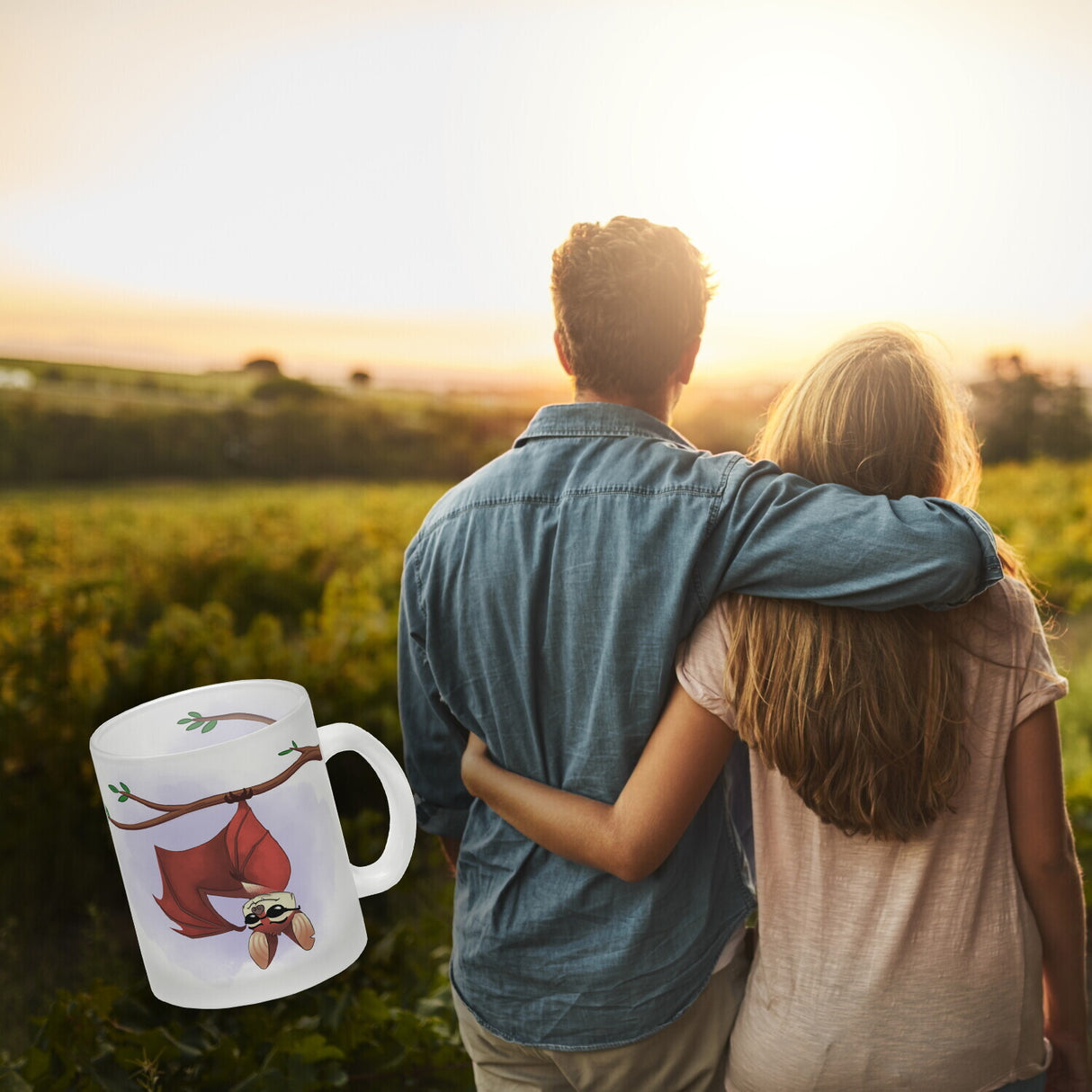 Ich liebe es abzuhängen Kaffeebecher mit lustiger Fledermaus