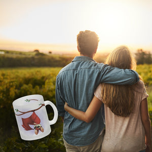Ich liebe es abzuhängen Kaffeebecher mit lustiger Fledermaus