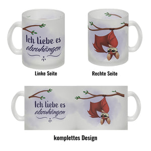 Ich liebe es abzuhängen Kaffeebecher mit lustiger Fledermaus