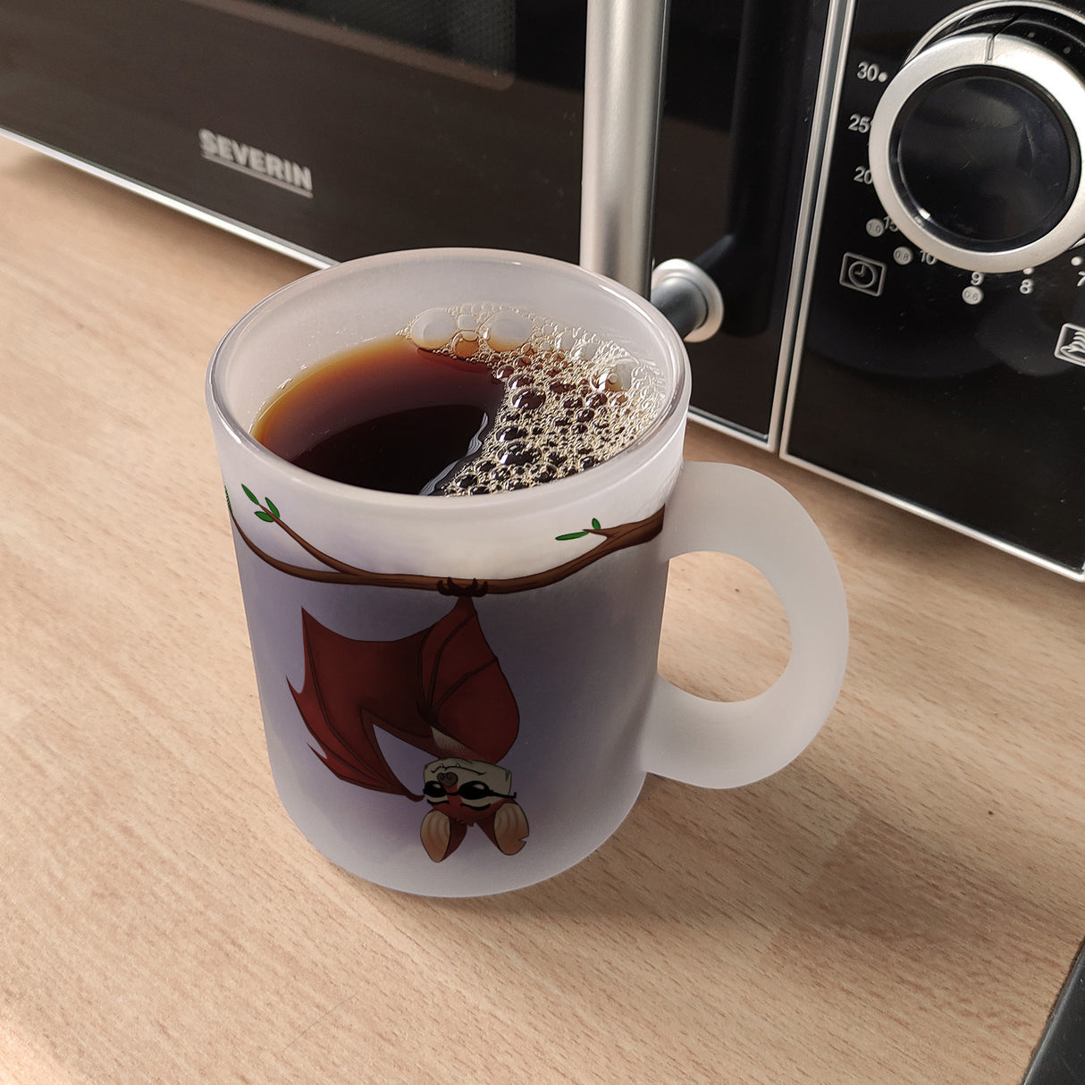 Ich liebe es abzuhängen Kaffeebecher mit lustiger Fledermaus