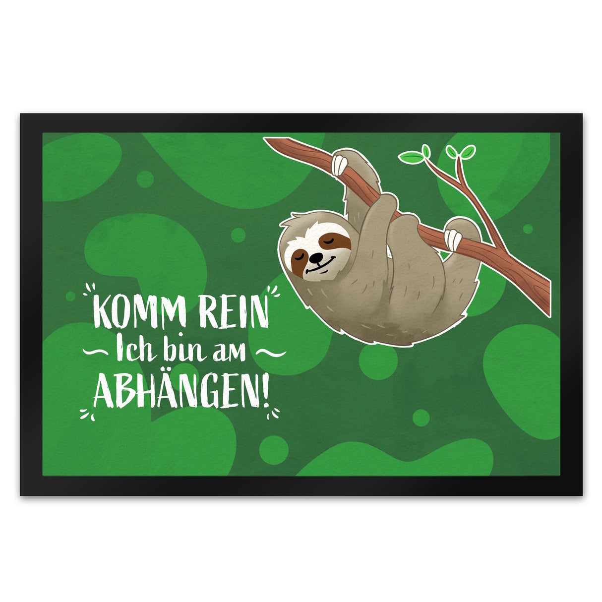 Komm rein ich bin am Abhängen Fußmatte mit süßem Faultier
